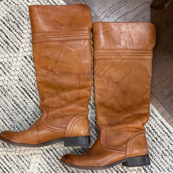 Frye Shoes - Frye Tan Tall leather boots 6.5